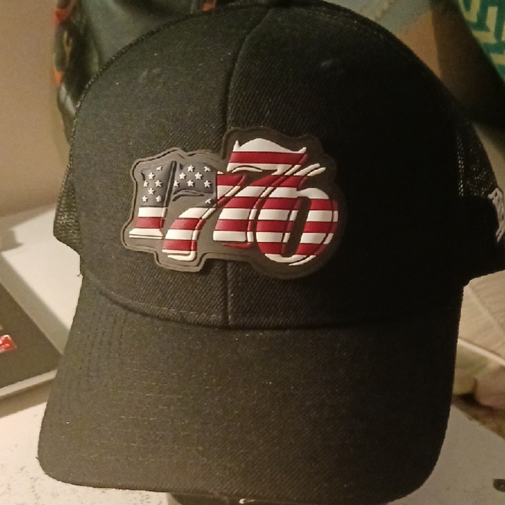 Black 1776 Patriotic Cap 3D Logo On Front